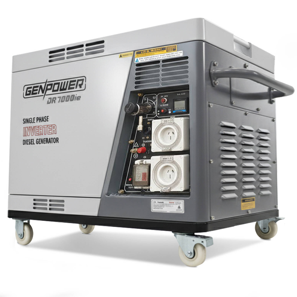 GENPOWER 6.5kW Peak 5kW Rated Diesel Inverter Commercial Generator ...
