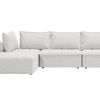 Suellen Sectional Sofa Set Pineapple Velvet - White