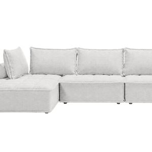 Suellen Sectional Sofa Set Pineapple Velvet - White