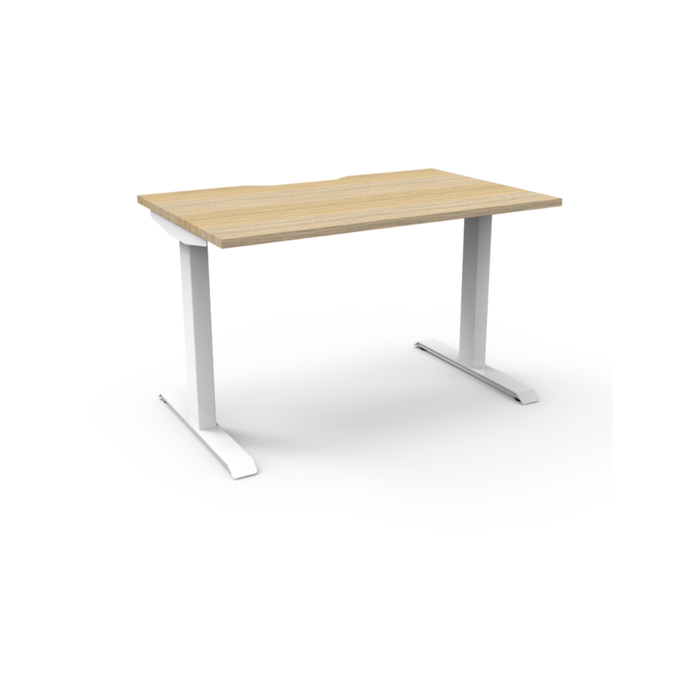 Rapidline Boost Static Single Sided Workstation 1500W x 750D x 730mmH Oak/White|AFRDI