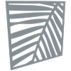 ProtectorAl 300-1200mm x 300-1200mm Silver Brushed/Gloss White Palm Unframed Composite Deco Panel