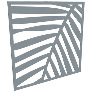 ProtectorAl 300-1200mm x 300-1200mm Silver Brushed/Gloss White Palm Unframed Composite Deco Panel