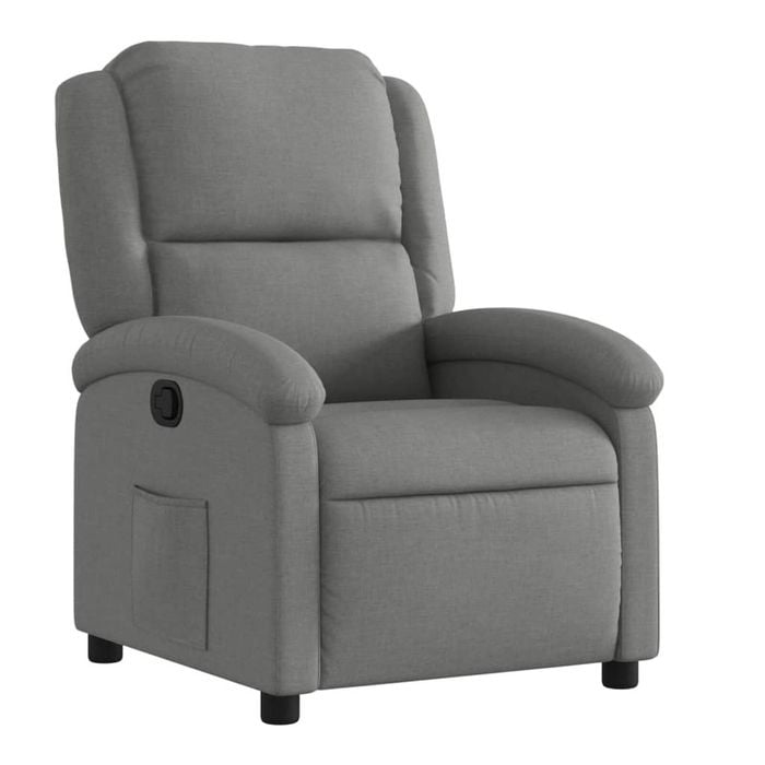 vidaXL Recliner Chair Reclining Chair Armchair Single Sofa Dark Grey Fabric