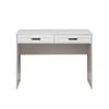 European Cabinetry White Hampton Oval Black Handles Odessa Desk