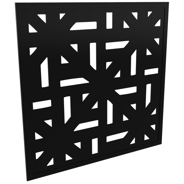 ProtectorAl 300 - 940 x 300 - 940mm Black Mosaic Framed Composite Decorative Panel