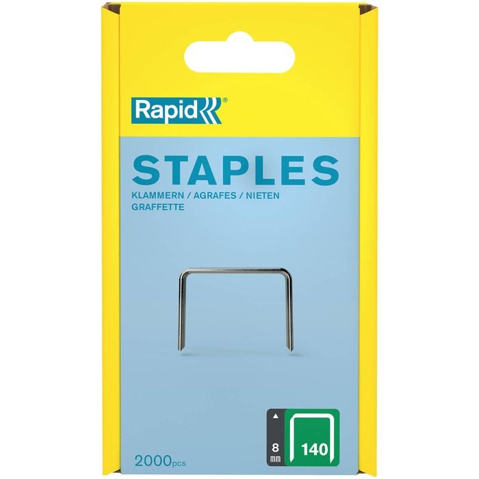 Rapid 8mm 140 Series Staples - 2000 Pack