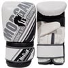 Morgan Aventus Leather Curved Bag Mitts [white/black Medium]