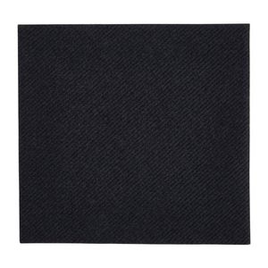 Fiesta Premium Tablin Cocktail Napkin Recyclable Airlaid 1/4 Fold Black 24x24cm 2400 Pack