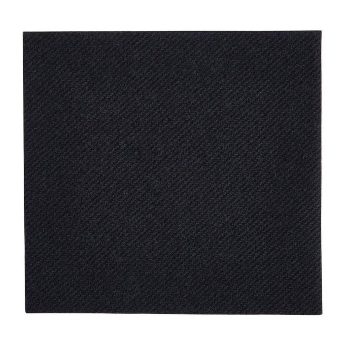 Fiesta Premium Tablin Cocktail Napkin Recyclable Airlaid 1/4 Fold Black 24x24cm 2400 Pack