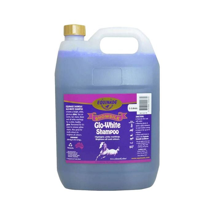 Equinade Showsilk Glo White Horse Coat Grooming Care Shampoo 5L