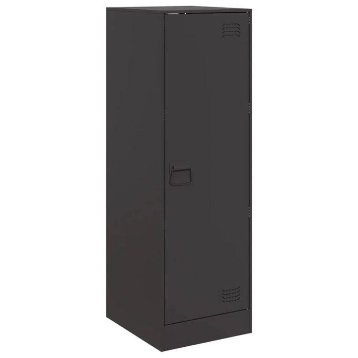 vidaXL Sideboard Storage Cabinet Cupboard Living Room Hallway Black Steel