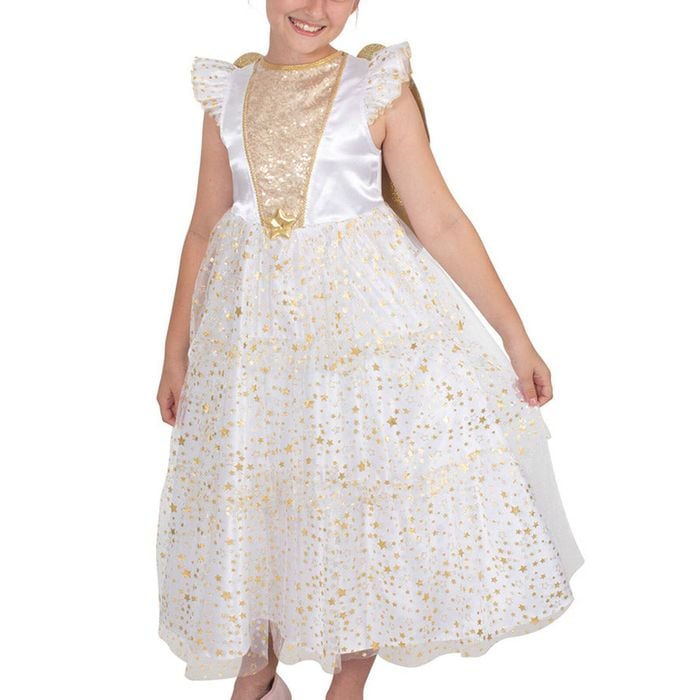 Deluxe Girls Golden Star Angel Costume - 3-5