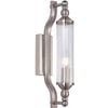 CLA Lighting Rodillo Interior Tubular Clear Glass Wall Light Satin Chrome