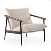 Zinus Premium Sling Accent Chair Wood & Metal Frame Armchair With Foam Cushion