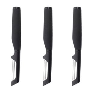 3PK KitchenAid S/S Soft Touch European Peeler Kitchen Utensil - Black