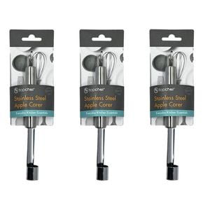 3PK Topchef Stainless Steel Apple Corer Kitchen Utensil 19.5cm Silver