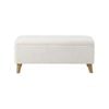 Oikiture Storage Ottoman Large Sherpa White