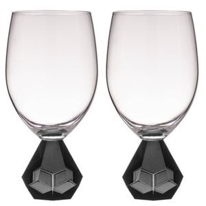 2PK Zhara 350ml Wine Glass/Water Drinkware Cup - Onyx