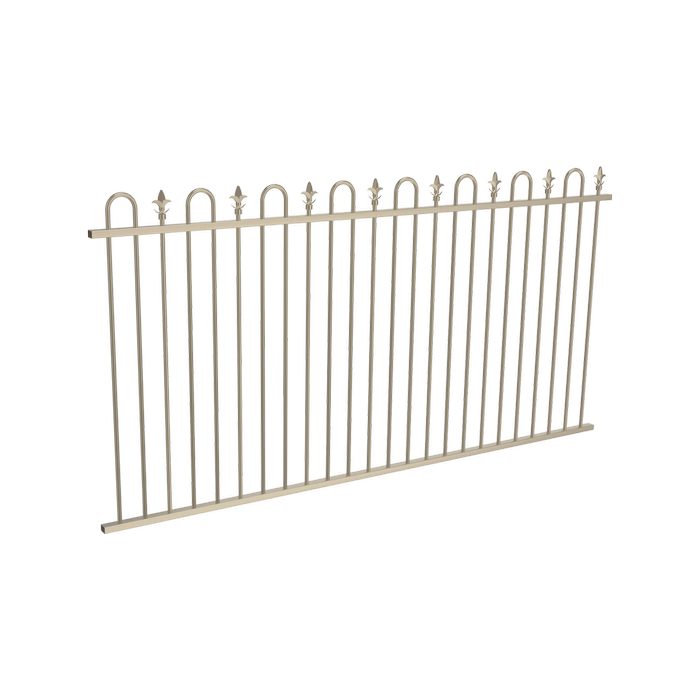 ProtectorAl 2400 x 1200mm Paperbark Aluminium Pool Fence Panel Loop And Spear