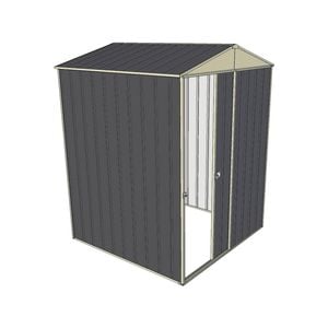 Build-a-Shed 1.5 x 1.5 x 2.3m Front Gable Single Sliding Door Shed - Grey