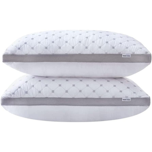 Gioia Casa Premium Bamboo Cooling Pillows - Twin Pack (2PCS) with Free Quilted Protectors