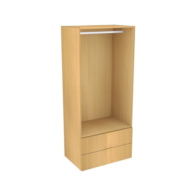 Lugna 2048 x 900 x 580mm Sand Hanging 2 Drawer Storage Cabinet