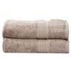 2pc Renee Taylor Bath Sheet Set Stella 650 Gsm Super Soft Bamboo Cotton Pewter