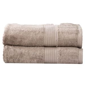 2pc Renee Taylor Bath Sheet Set Stella 650 Gsm Super Soft Bamboo Cotton Pewter