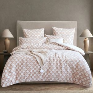 Renee Taylor Super King Ariel Chenille Tufted Jacquard Quilt Cover Set