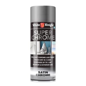 White Knight 300g Super Chrome Spray Paint Satin