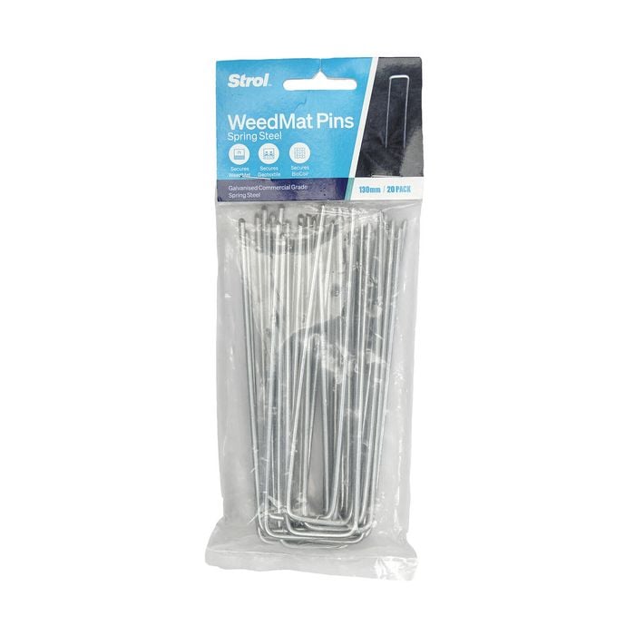 Strol 130mm Ground Staples / Weedmat Pins - 20 Pack