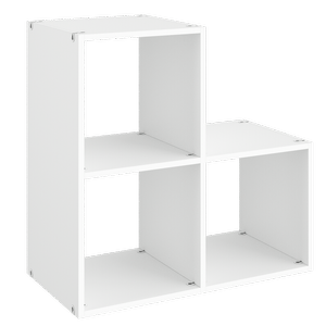 Lugna 720 x 720 x 390mm White 1-2 Step Cube Unit - White