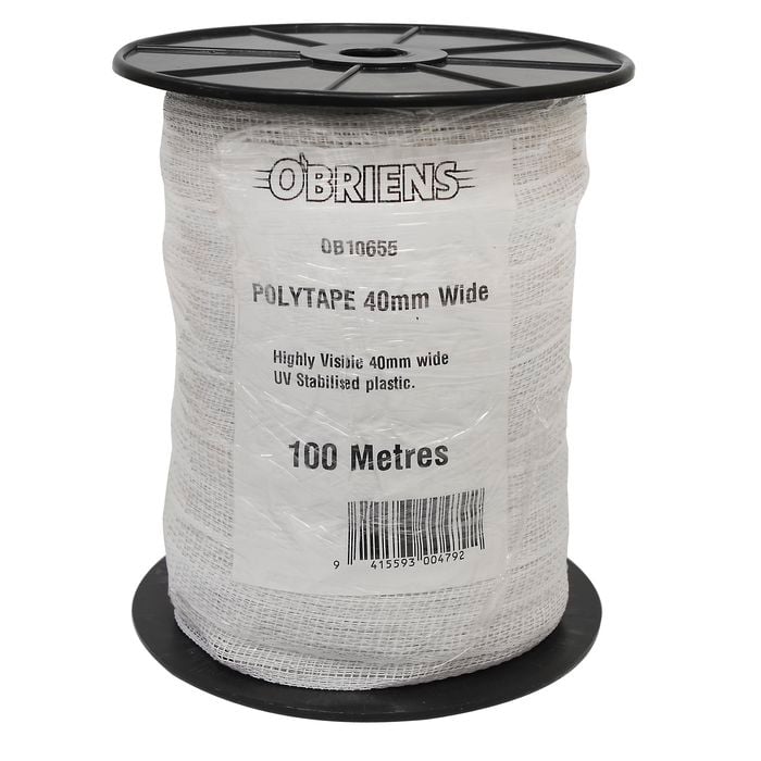 O'Briens 100m x 40mm Electric Fencing Polytape