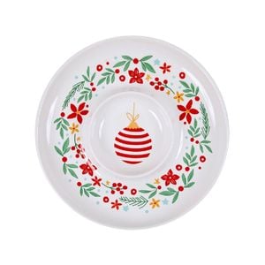 Ladelle Joyful Christmas Chip And Dip Platter