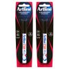 2x Artline 0.7mm Bullet Nib Laundry Marker Cloth/linen/fabric Clothing Pen Black