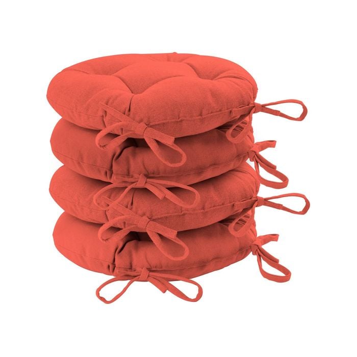 Harbour Housewares Round Dining Chair Seat Cushions - Pack Of 4