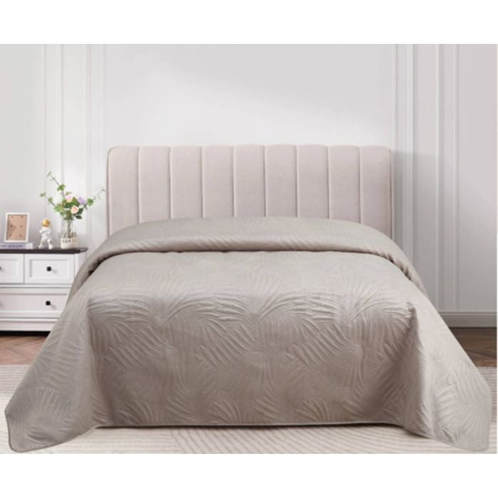 Cdsi Microfiber Ultrasonic Bedcover 2 Pillow Cases 50x90cm Beige 240x260cm