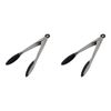 2PK Westinghouse 12 inch Tongs Black Soft Grip Stainless Steel