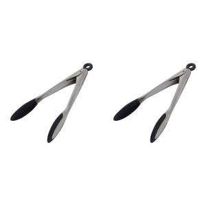 2PK Westinghouse 12 inch Tongs Black Soft Grip Stainless Steel