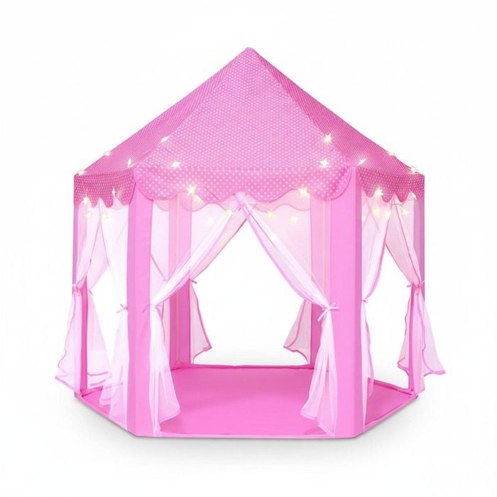 Large Princess Castle Play Tent for Kids with Star Lights - Indoor/Outdoor Fun