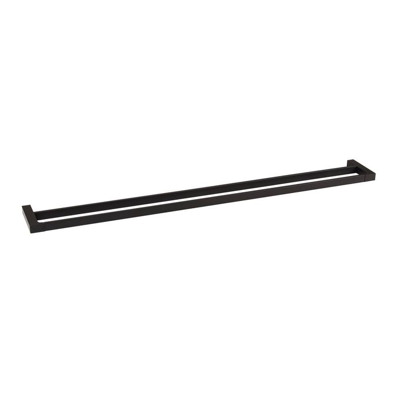 900mm Matte Black Double Towel Rail