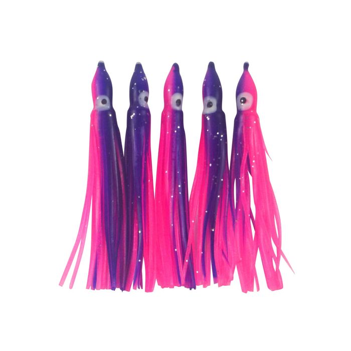 Swimerz Octopus Skirts 100mm Purple Pink, 5 Pack