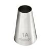 Mondo Stainless Steel #1A Round Piping Tip - Silver