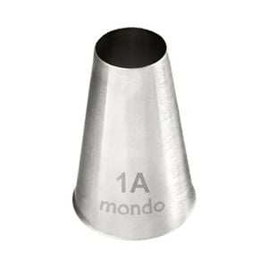 Mondo Stainless Steel #1A Round Piping Tip - Silver