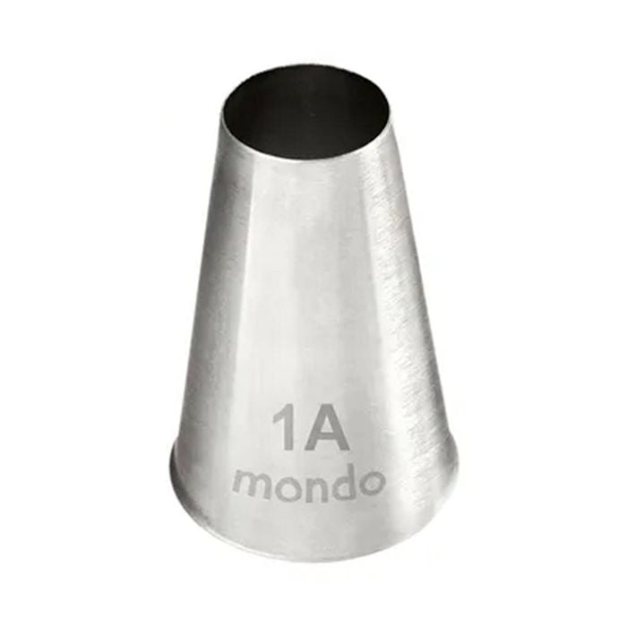 Mondo Stainless Steel #1A Round Piping Tip - Silver