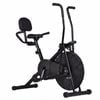 Advwin Air Exercise Bike Fan Resistance Upright Cycle with Heart Rate Monitor & LCD Display, Backrest Seat