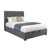 Homie Queen Bed Frame Gas Lift Storage Dark Grey
