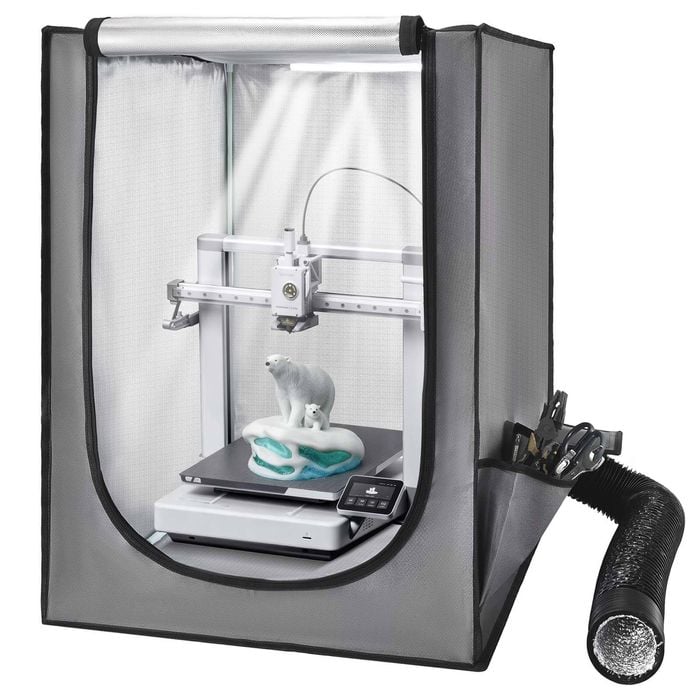 VEVOR 3D Printer Enclosure Grey with Ventilation Dustproof Waterproof for Office