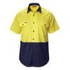 Hard Yakka Yellow / Navy Koolgear Short Sleeve Shirt - Size 2XL