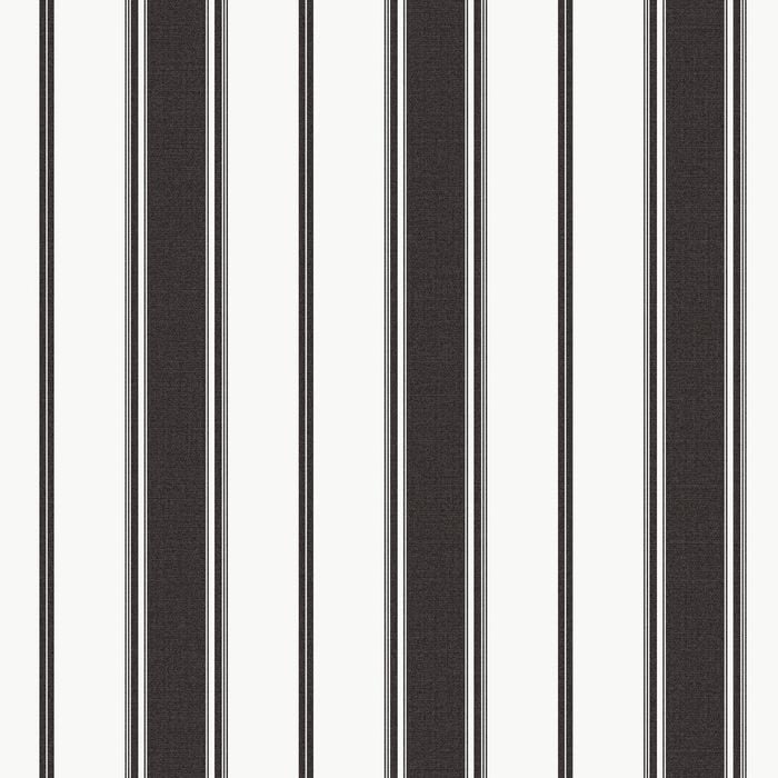 Heritage Stripe Black Wallpaper G68061,10m x 53cm